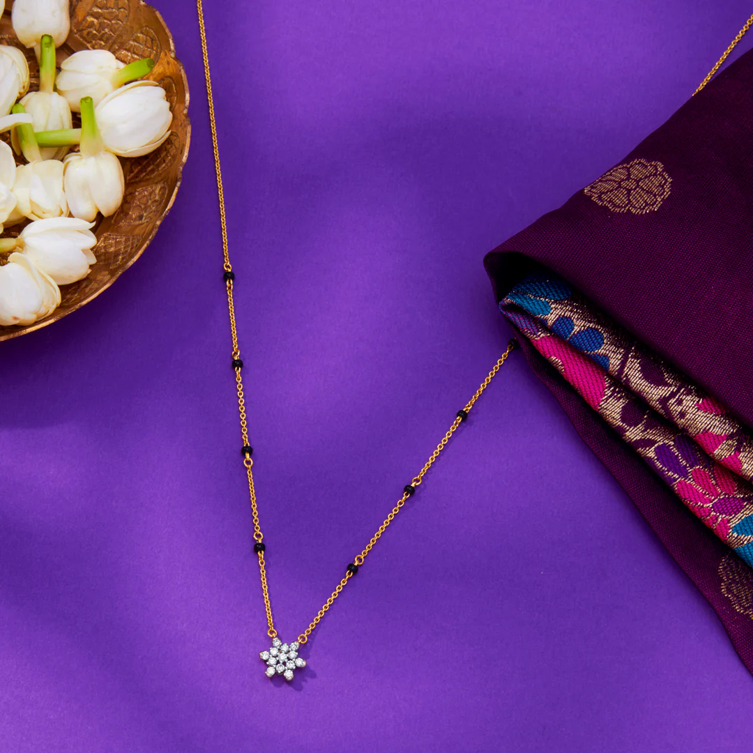 Cosmic Connection Gold & Diamond Modern Mangalsutra for Women