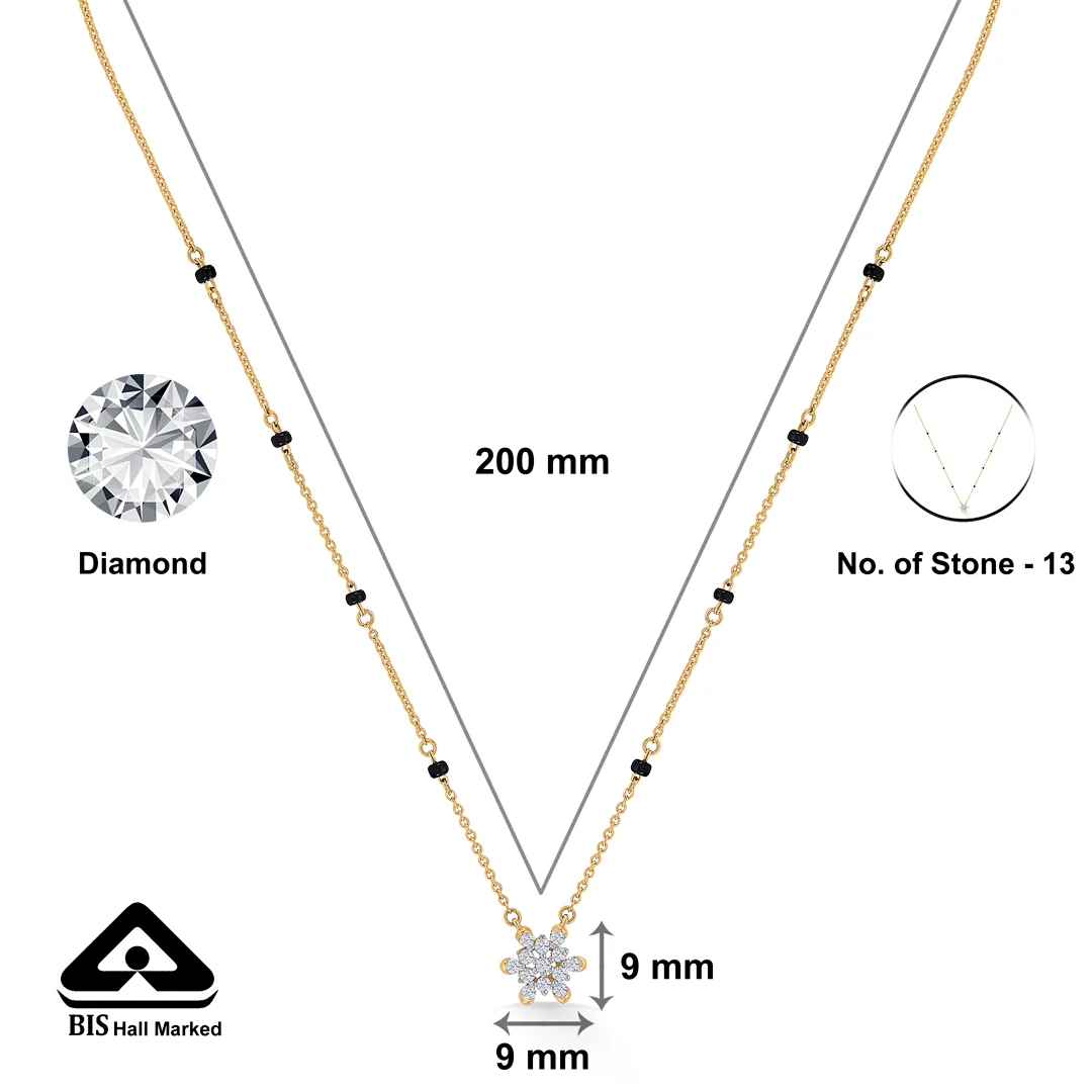 Cosmic Connection Gold & Diamond Modern Mangalsutra for Women - Image 2