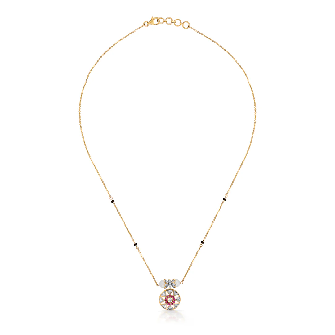 Crimson Grace Gold & Diamond Modern Mangalsutra for Women - Image 3