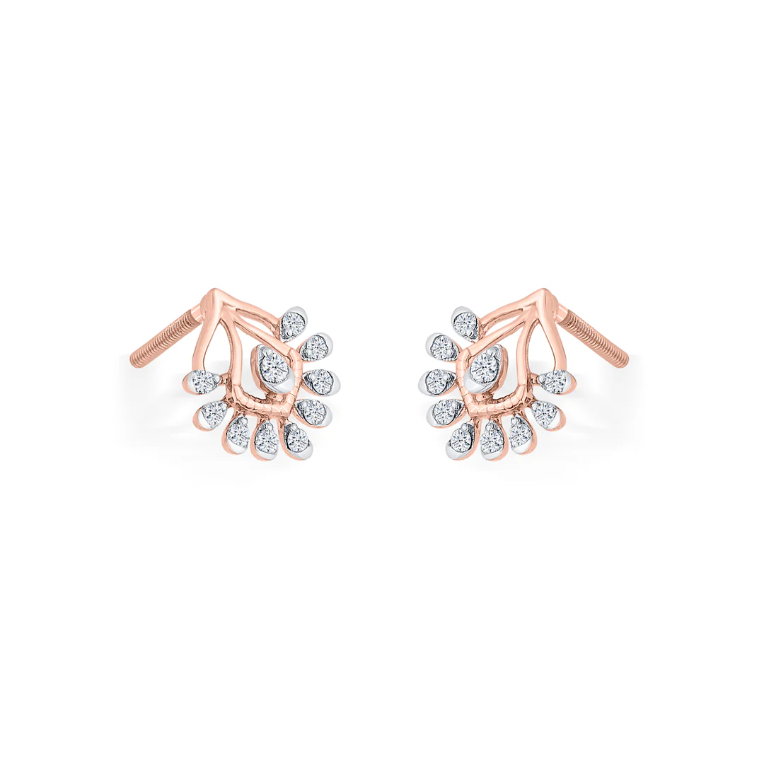 Crystal Canopy Rose Gold Stud Earring for Women - Image 3