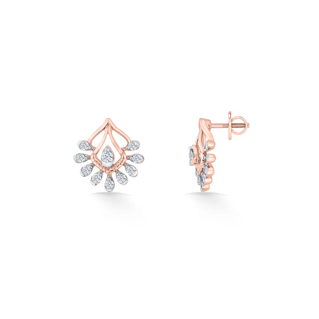 Crystal Canopy Rose Gold Stud Earring for Women - Image 4