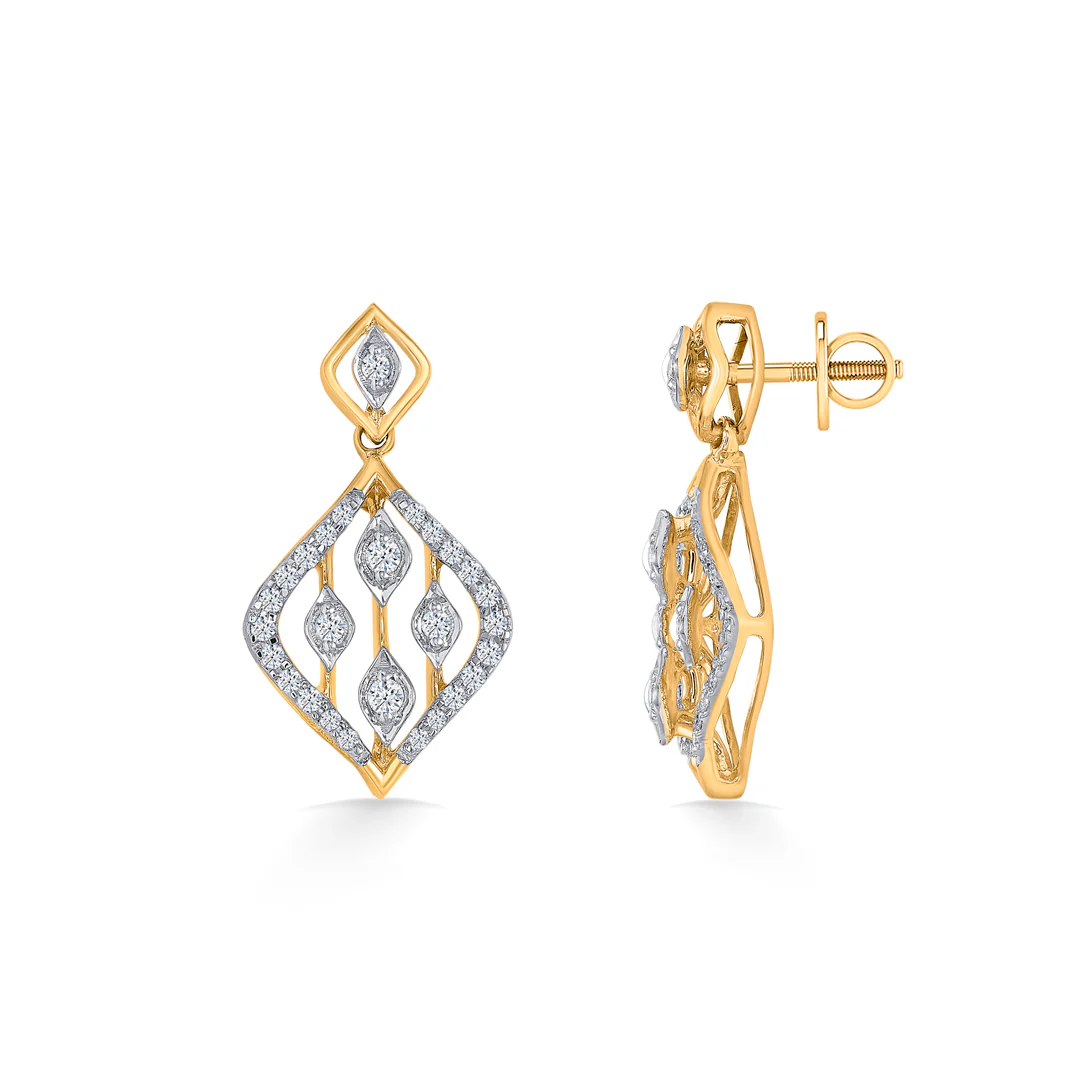 Dazzle Net Gold & Diamond Pendant set Pendant For Women - Image 3