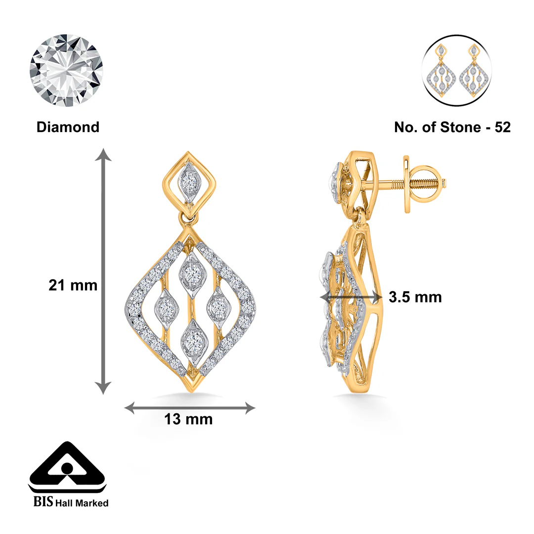 Dazzle Net Gold & Diamond Pendant set Pendant For Women - Image 8