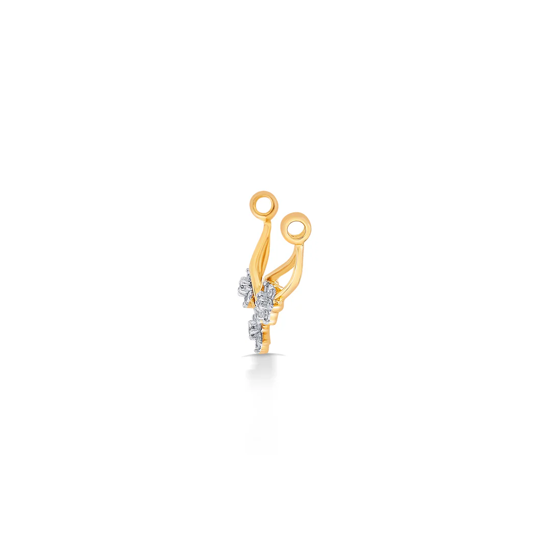 Delicate Daisies Yellow Gold & Diamond Tanmaniya Mangalsutra For Women - Image 4
