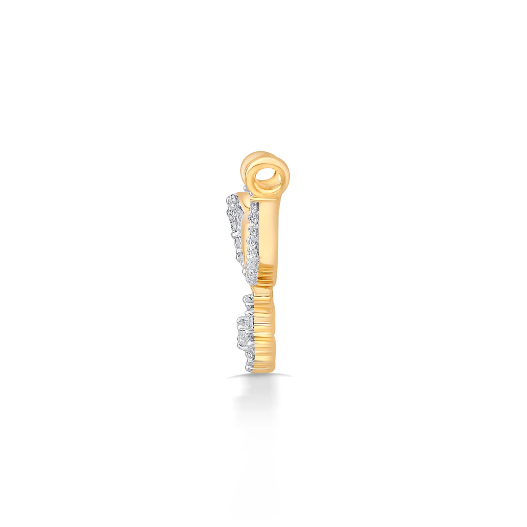 Designer Floral Yellow Gold & Diamond Tanmaniya Mangalsutra For Women - Image 4