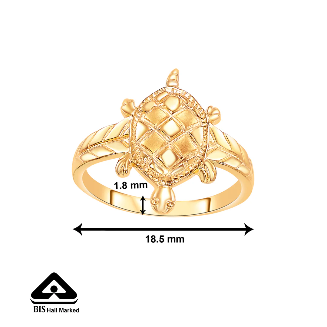 Devine Turtle Yellow Gold Men's Ring - Image 2