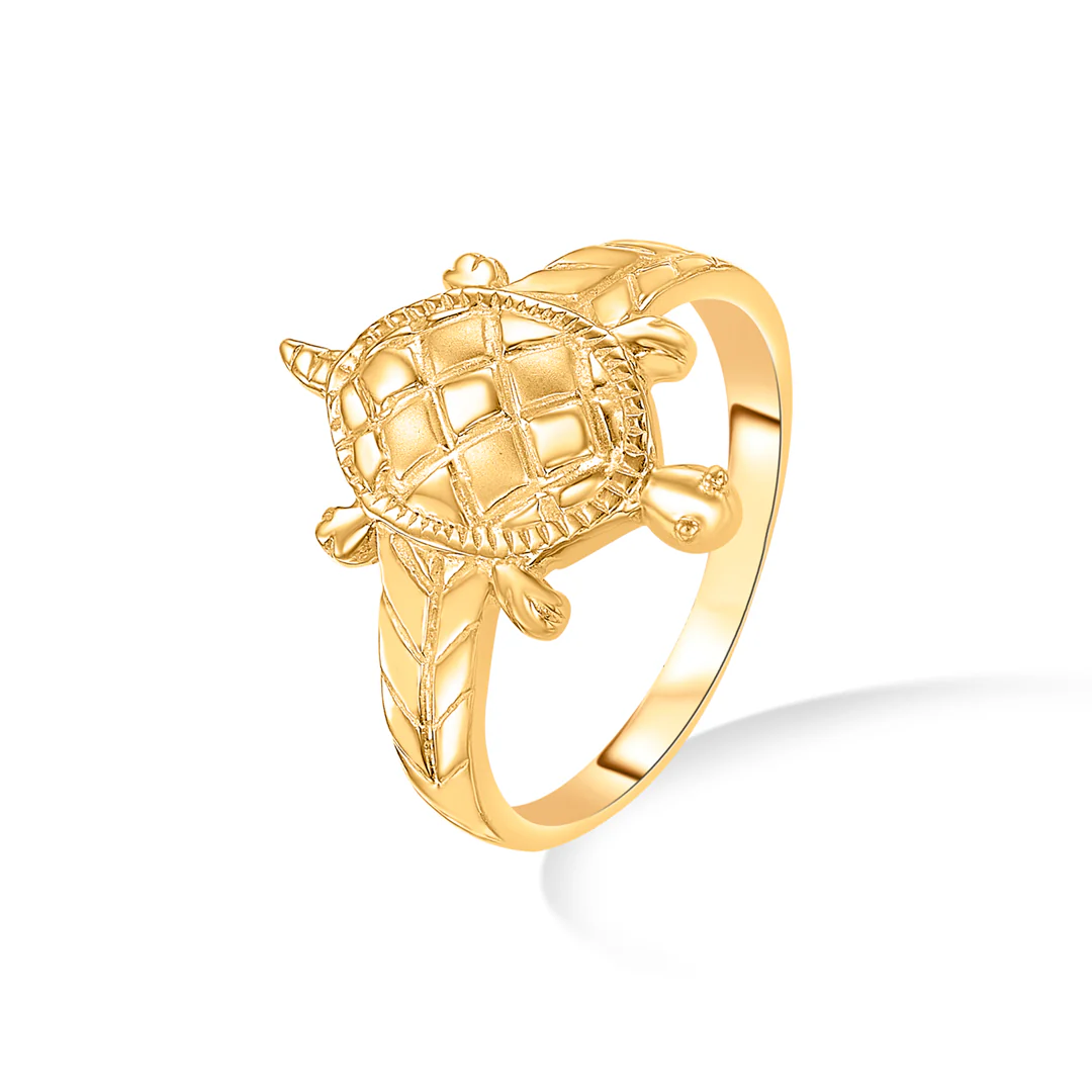 Devine Turtle Yellow Gold Men's Ring - Image 3