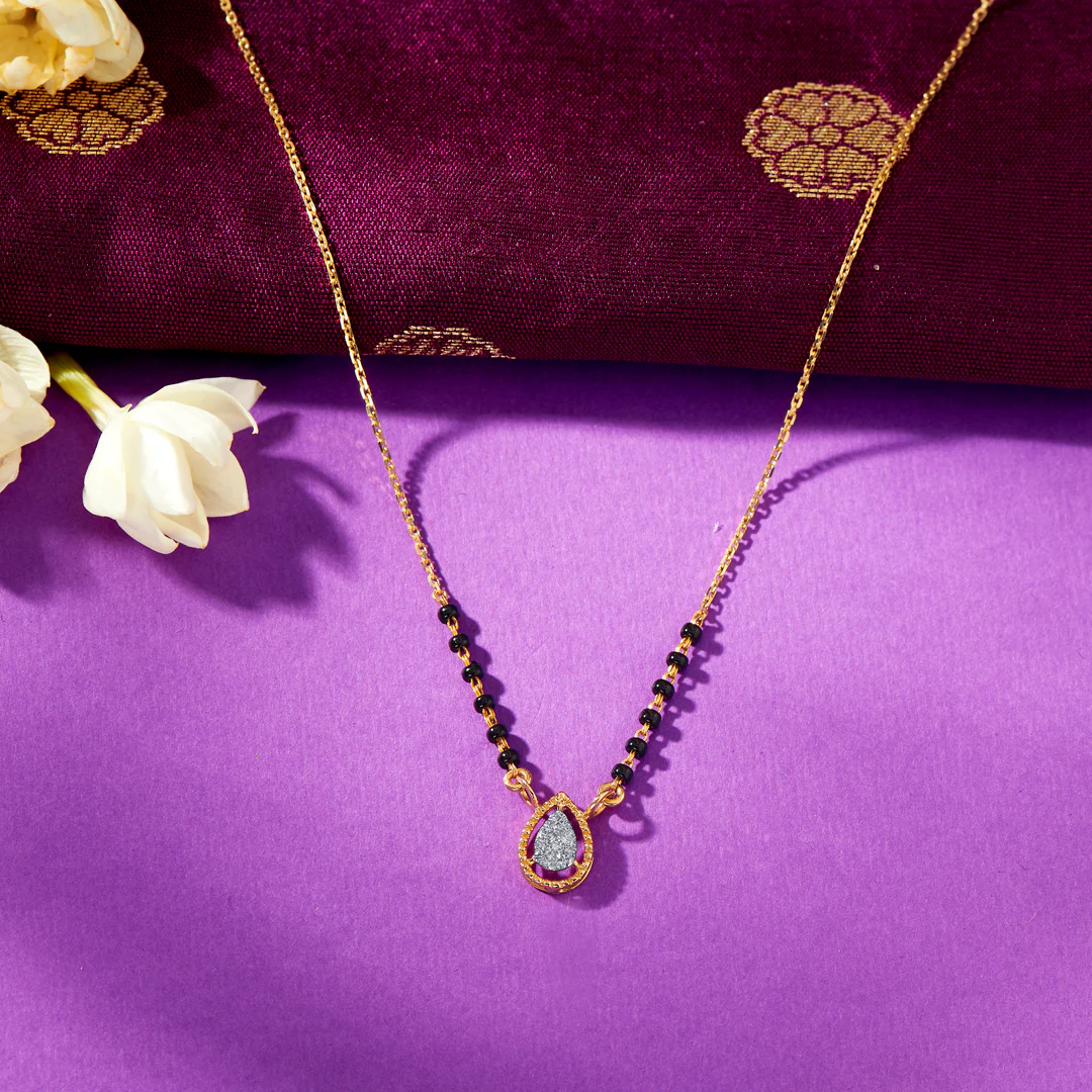 Dew light Gold & Diamond Modern Mangalsutra For Women