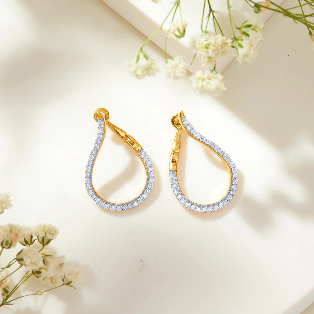 Dew Whisper Gold & Diamond Earring