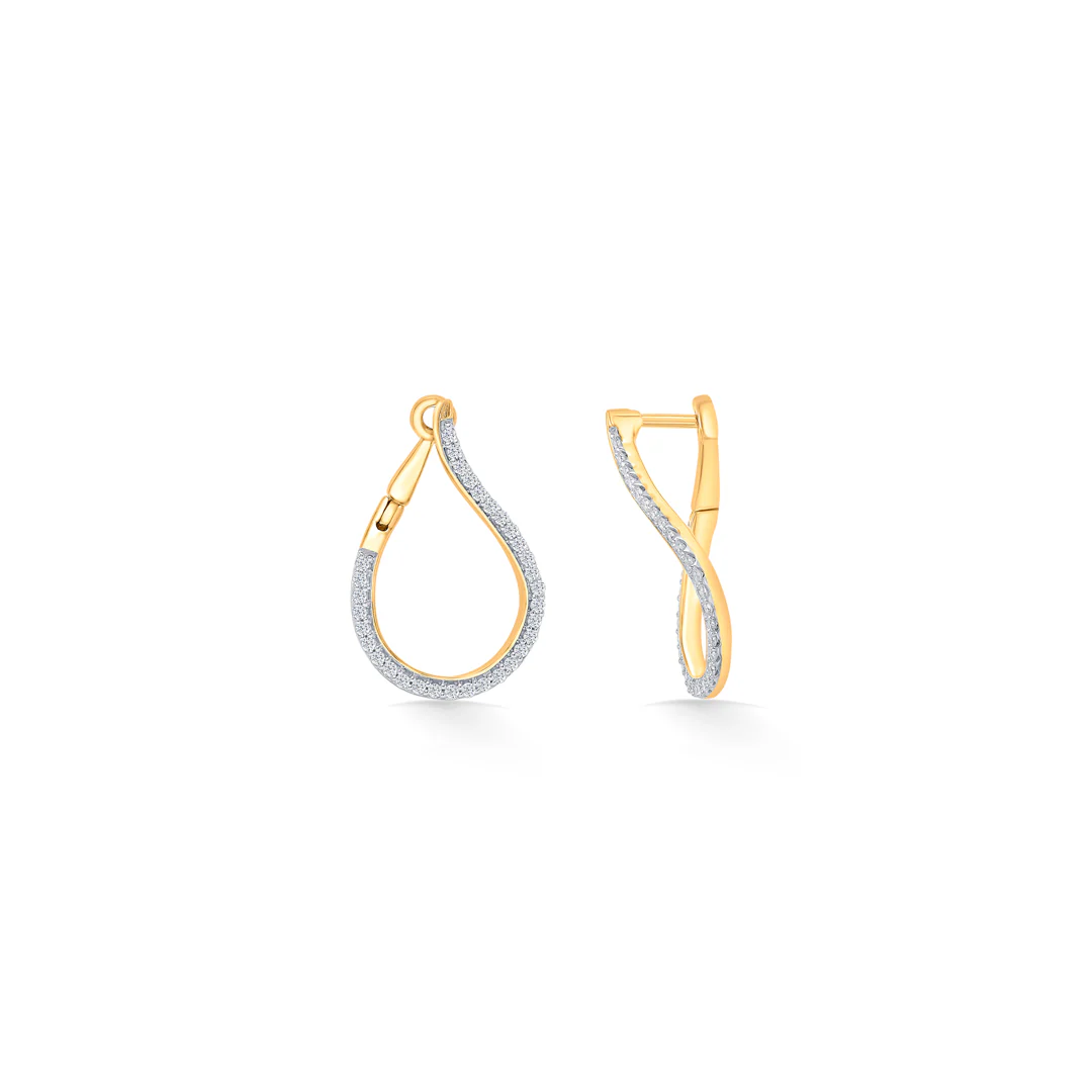 Dew Whisper Gold & Diamond Earring - Image 2
