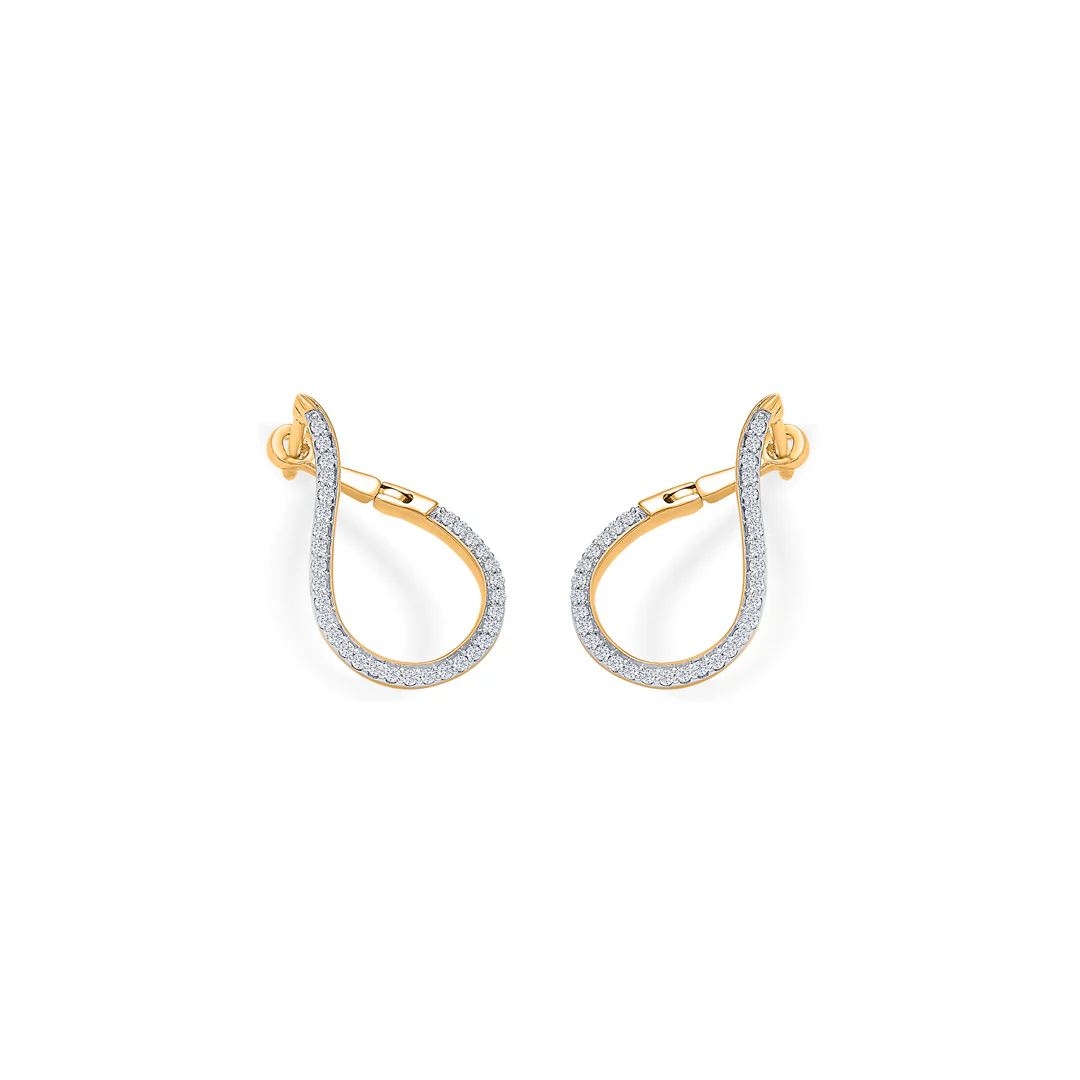 Dew Whisper Gold & Diamond Earring - Image 3