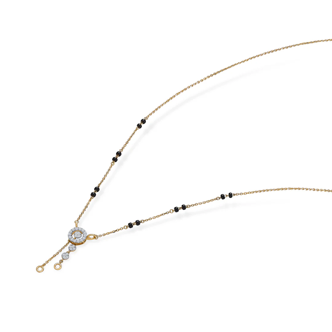 Dhaara Shine Gold & Diamond Modern Mangalsutra - Image 3