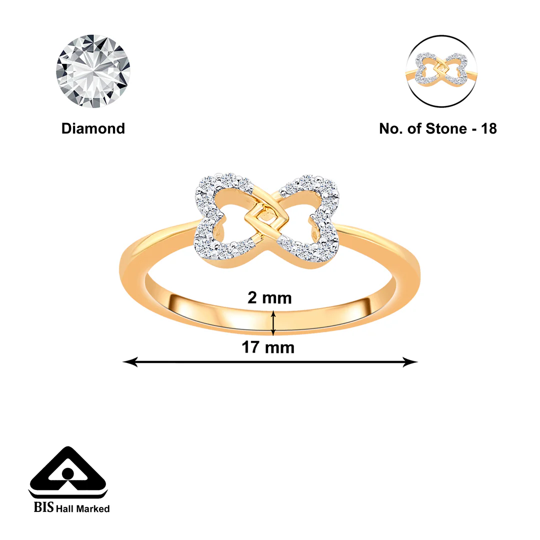 Diamond Bowtide Gold & Diamond Ring - Image 4