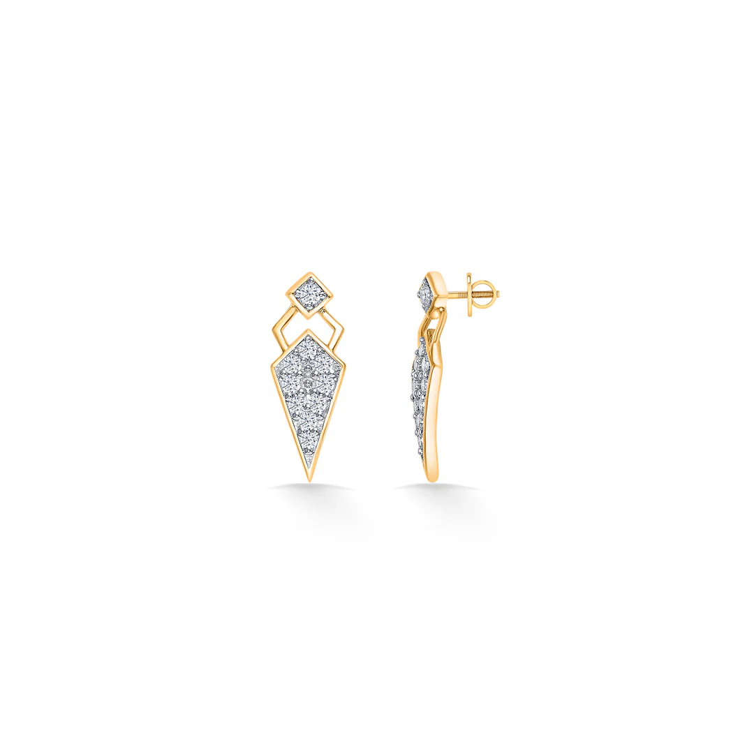 Diamond Dagger Gold & Diamond Stud Earring - Image 3
