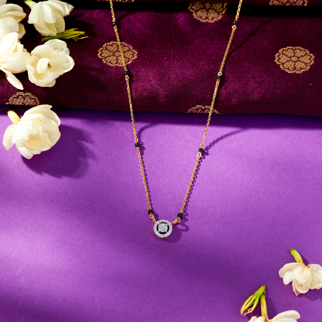 Diamond Devotion Gold & Diamond Modern Mangalsutra For Women