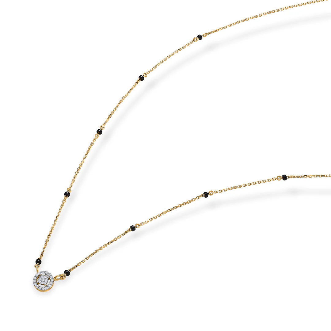 Diamond Devotion Gold & Diamond Modern Mangalsutra For Women - Image 3