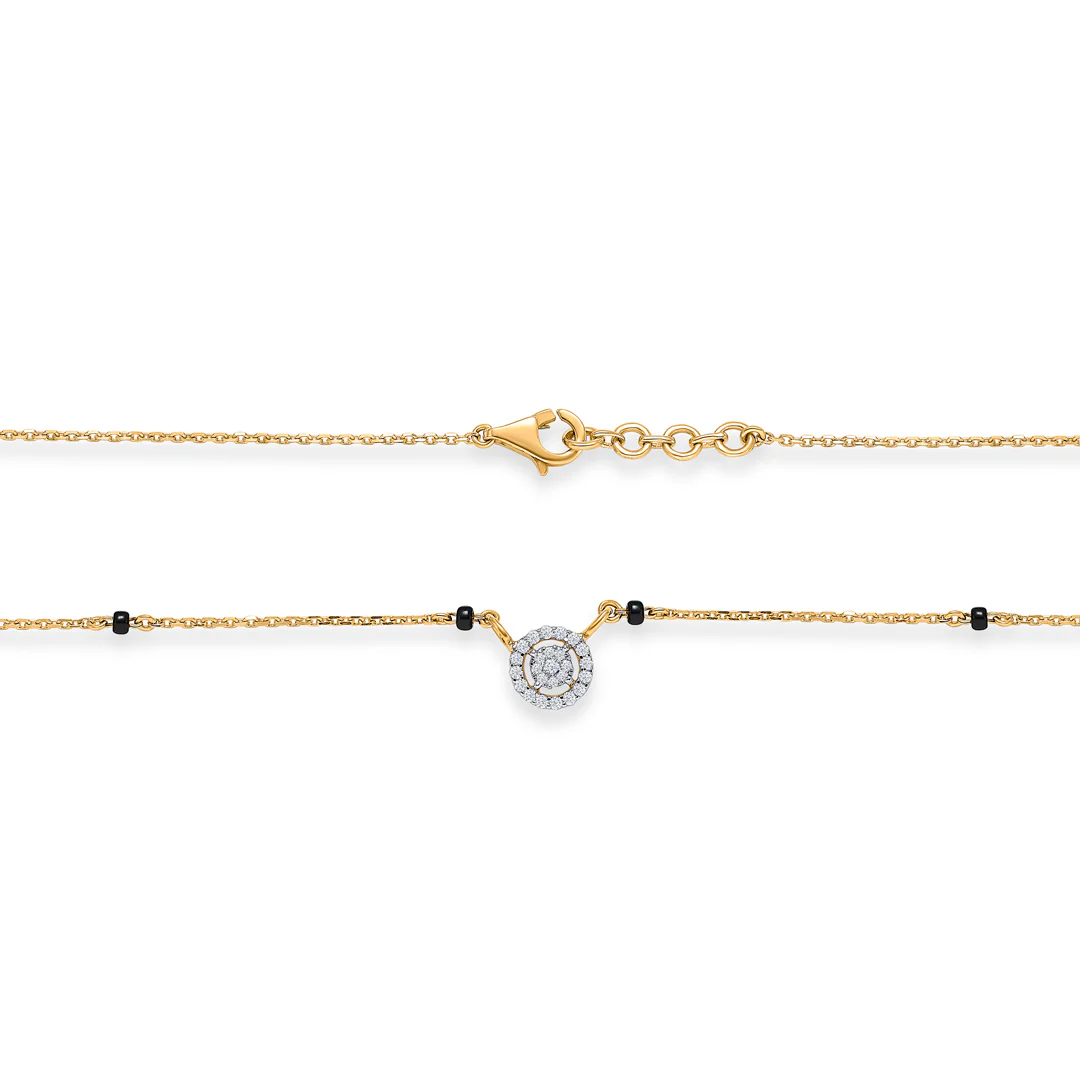 Diamond Devotion Gold & Diamond Modern Mangalsutra For Women - Image 4