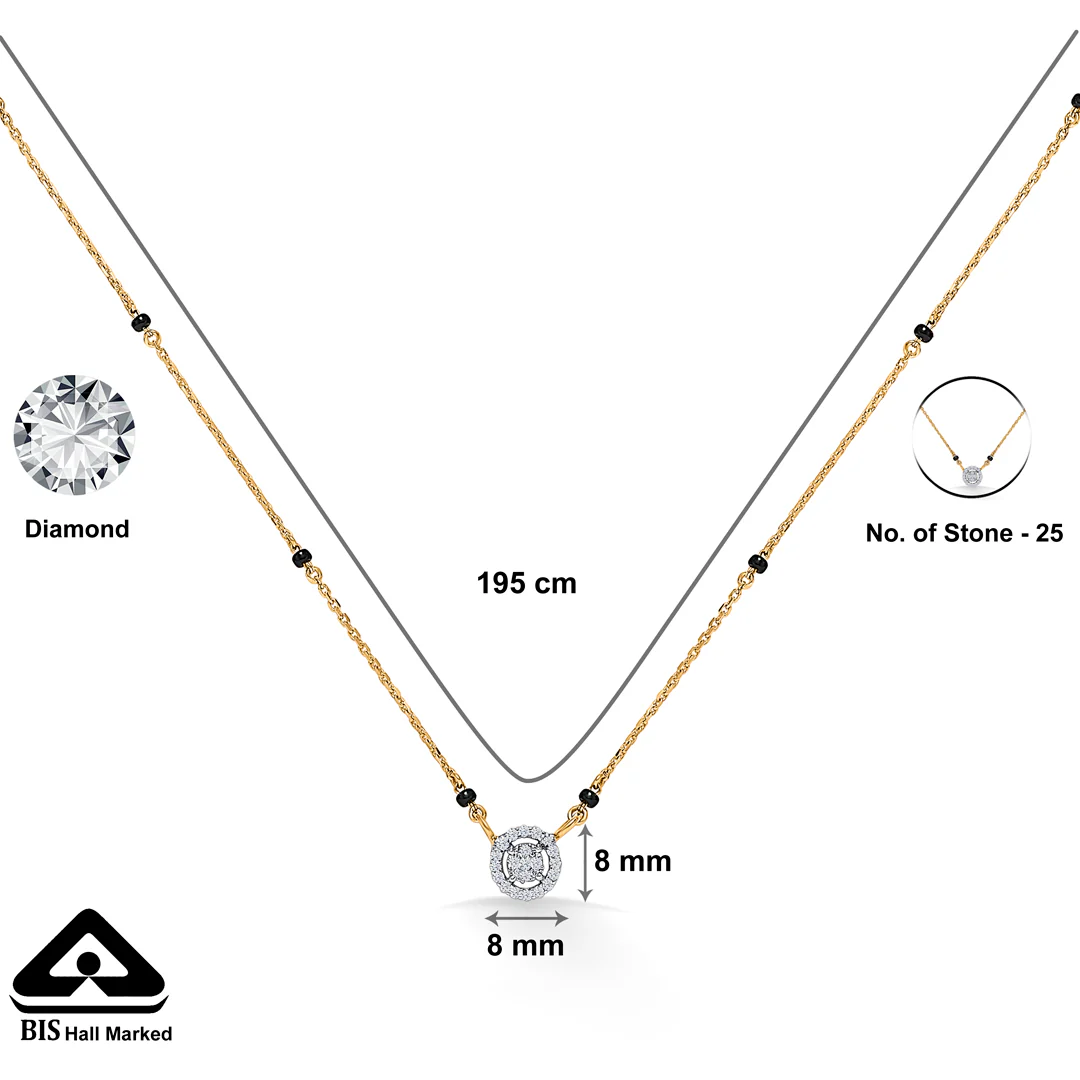 Diamond Devotion Gold & Diamond Modern Mangalsutra For Women - Image 5