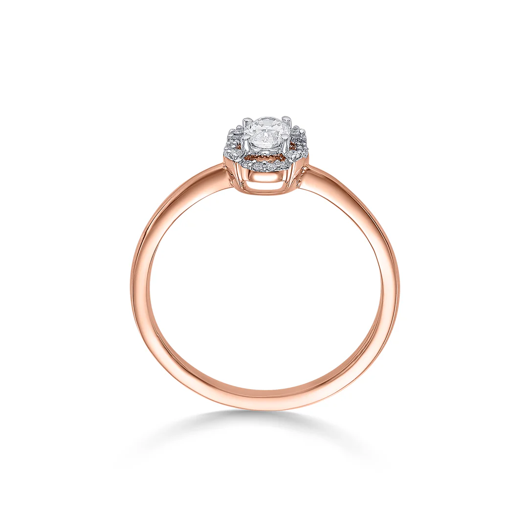 Diamond Essence Gold Ladies Ring For Women - Image 3