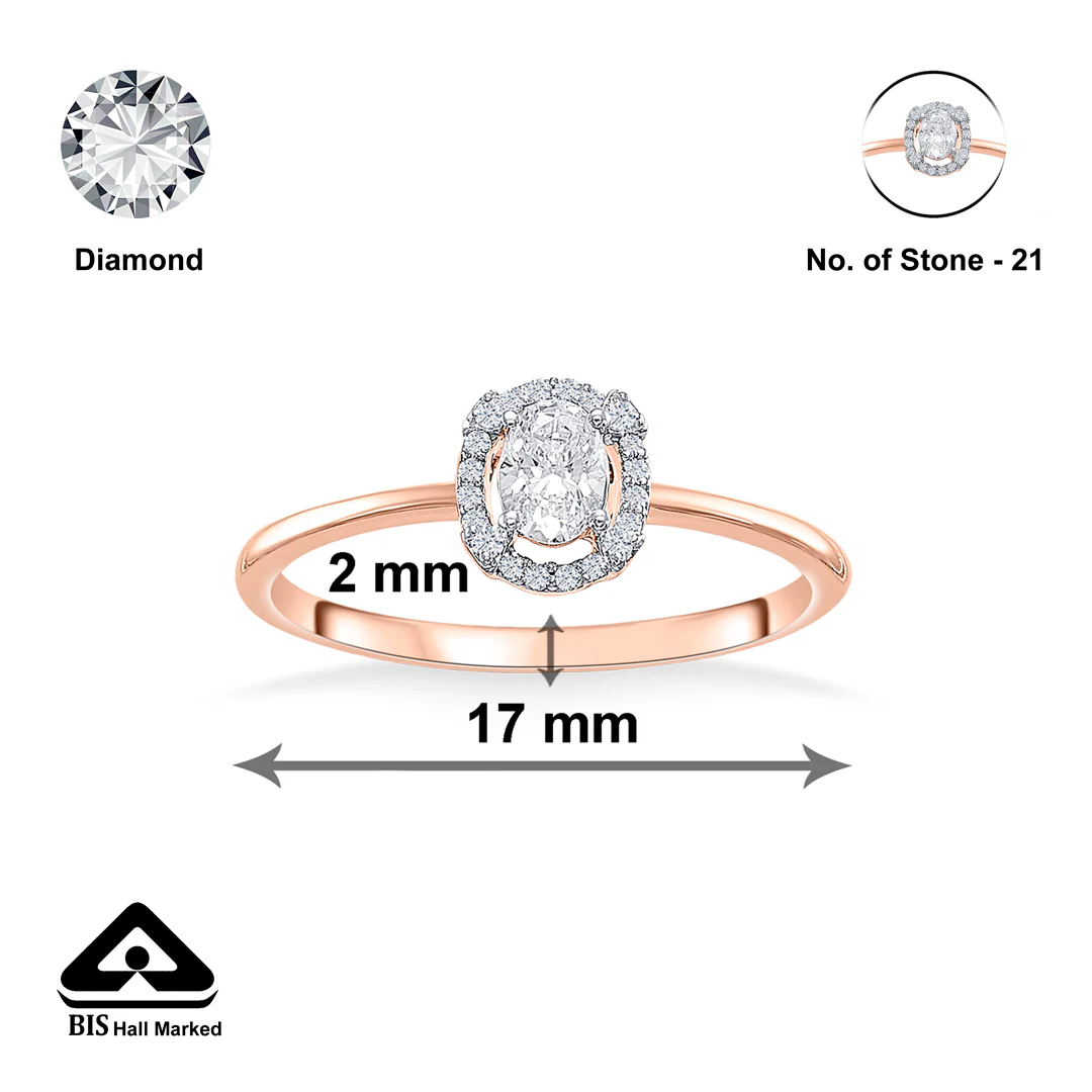 Diamond Essence Gold Ladies Ring For Women - Image 4