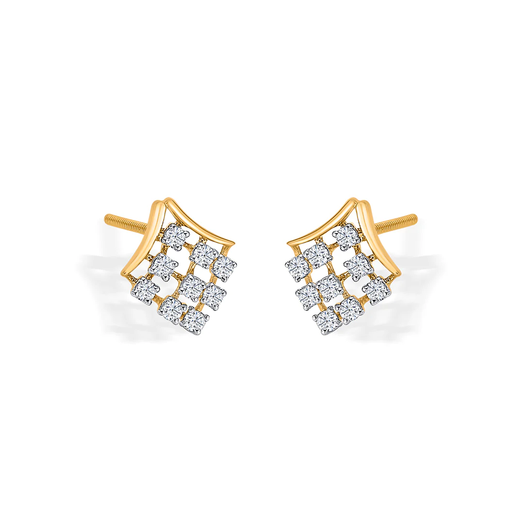 Divine Luster Gold Stud Earring For Women - Image 4