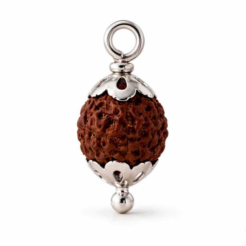 Divine Rudraksha Silver Pendant - Image 3