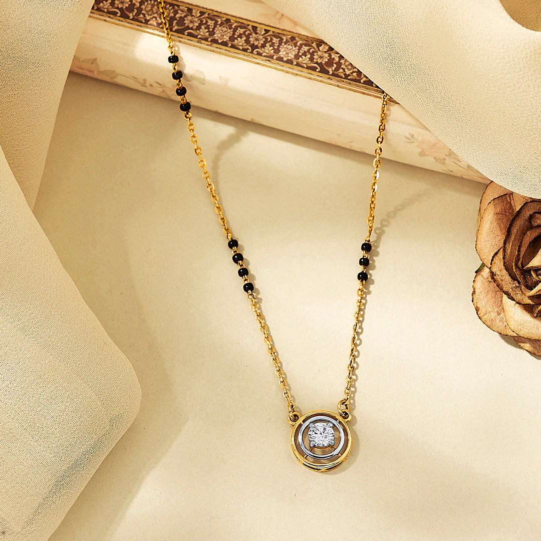 Divya Chakra Gold Modern Mangalsutra for Women