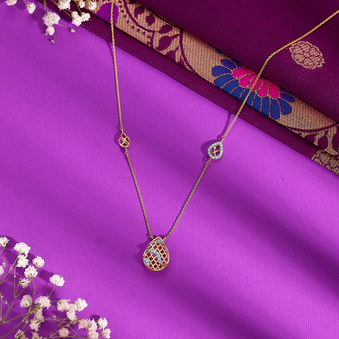 Drop of Dawn Gold & Diamond Modern Mangalsutra