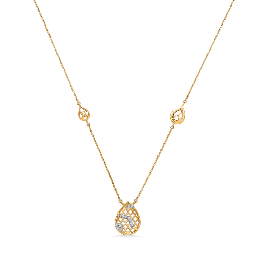 Drop of Dawn Gold & Diamond Modern Mangalsutra - Image 2
