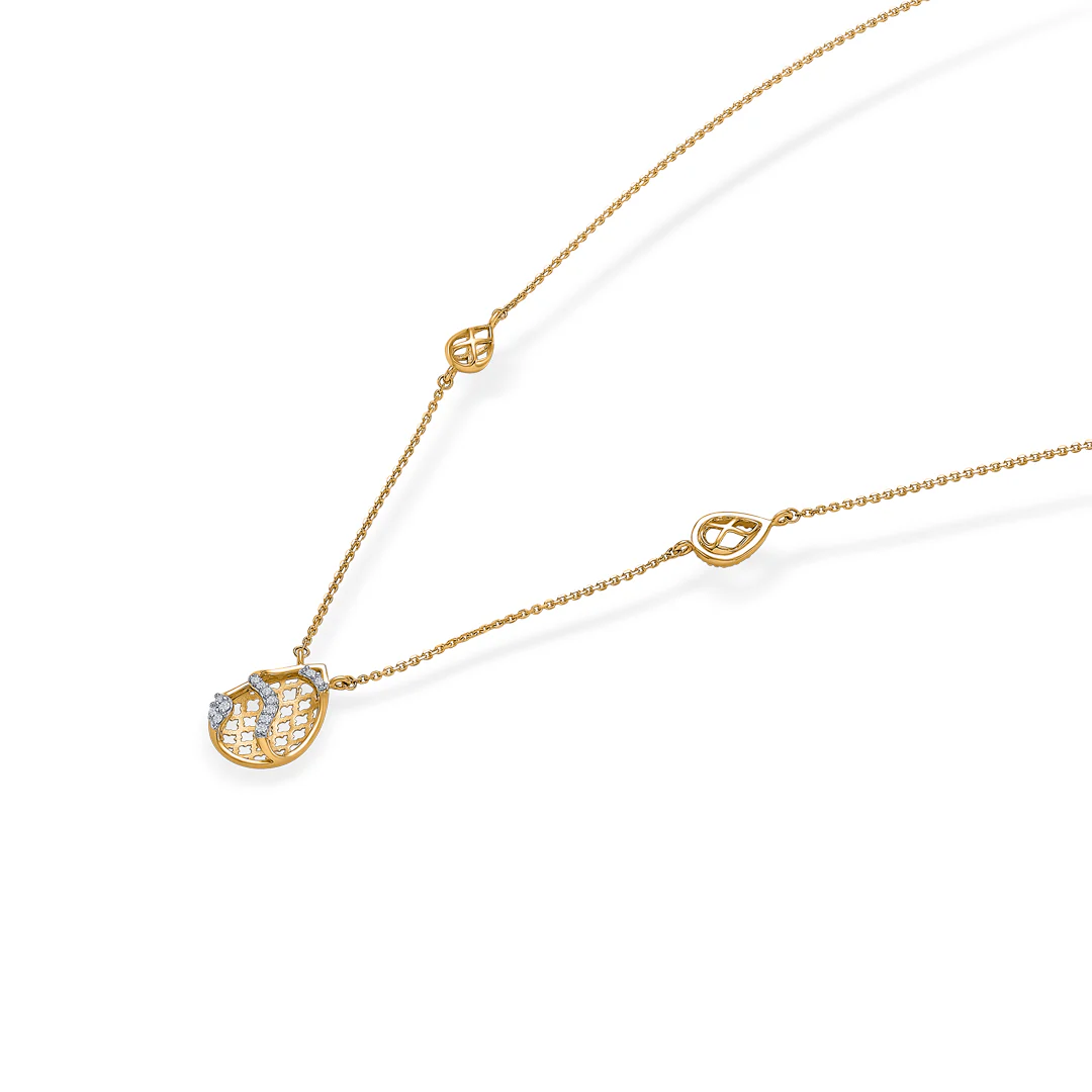 Drop of Dawn Gold & Diamond Modern Mangalsutra - Image 3