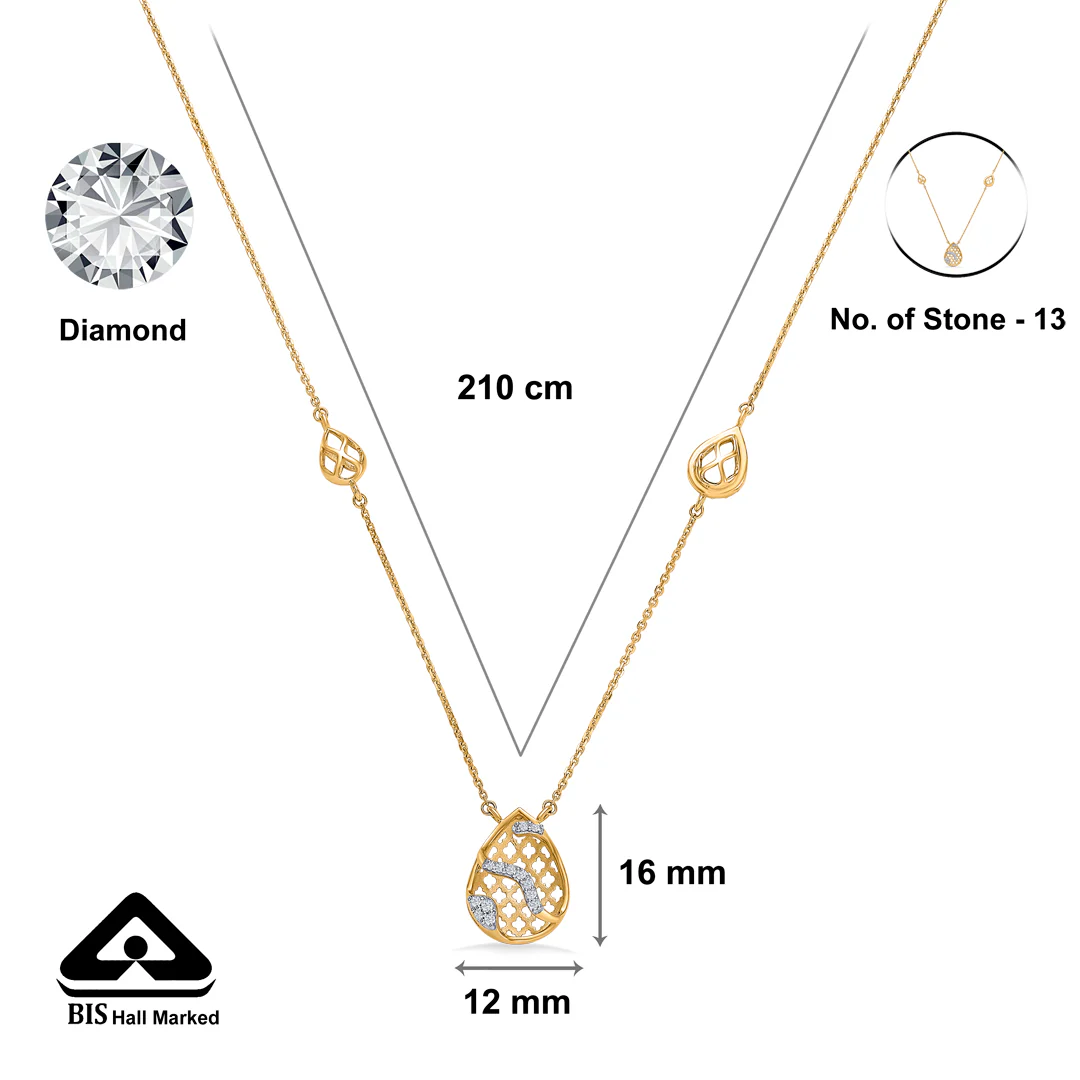 Drop of Dawn Gold & Diamond Modern Mangalsutra - Image 4