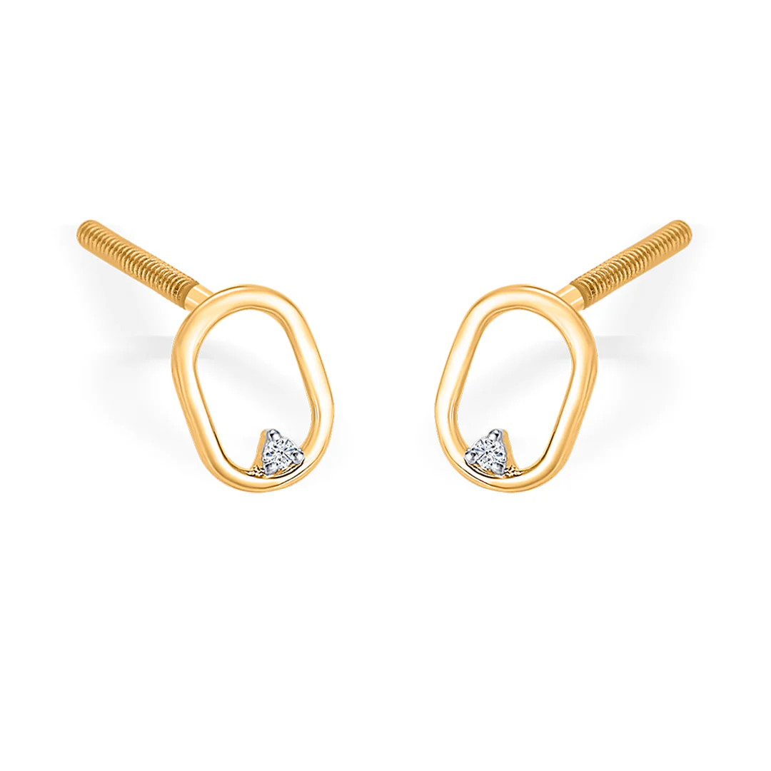 Eclipse Gold & Diamond Earring For Women - Image 4