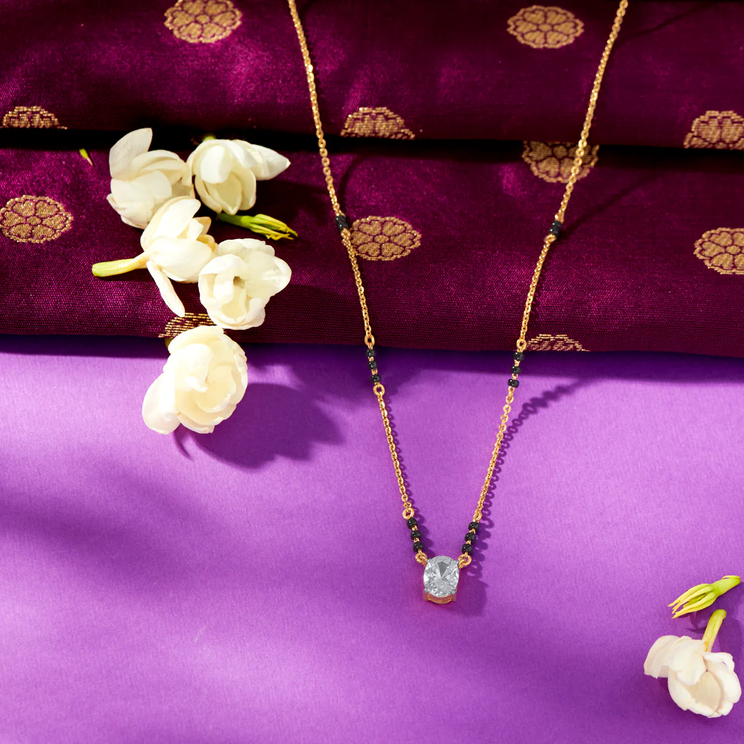 Ecliptica Charm Yellow Gold Modern Mangalsutra For Women