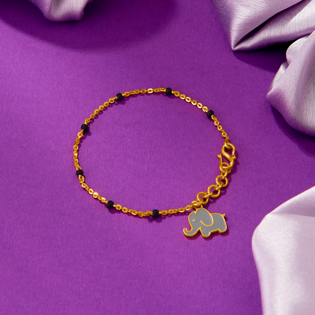 Elephant Yellow Gold Kid's Bracelet