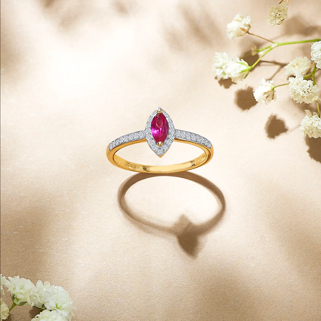Elora Blush Gold & Diamond Ring