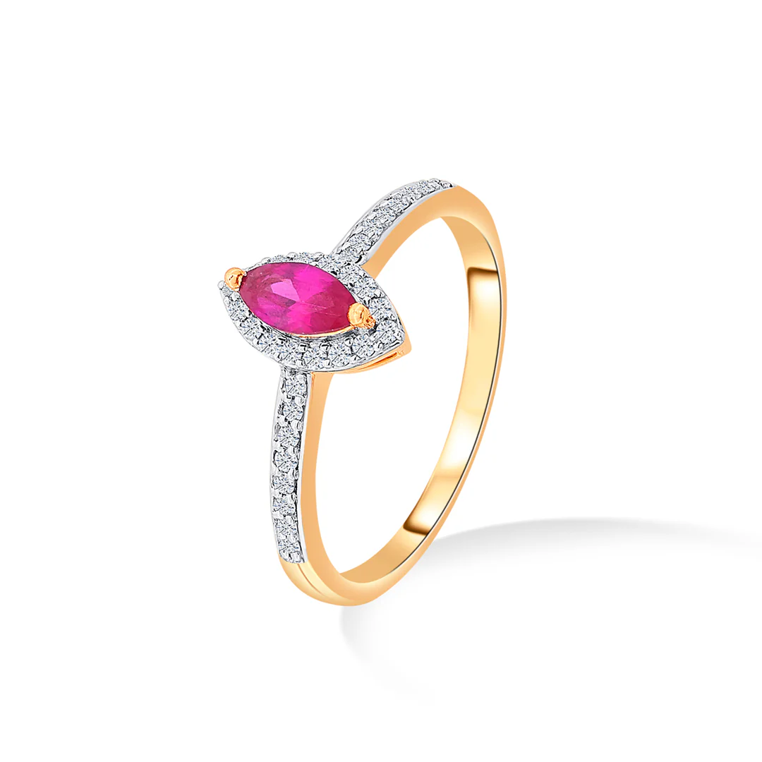 Elora Blush Gold & Diamond Ring - Image 2