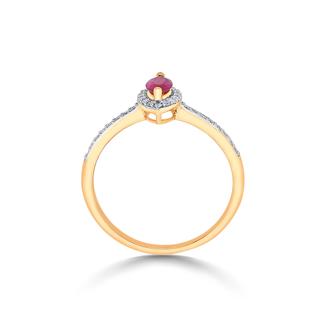 Elora Blush Gold & Diamond Ring - Image 3