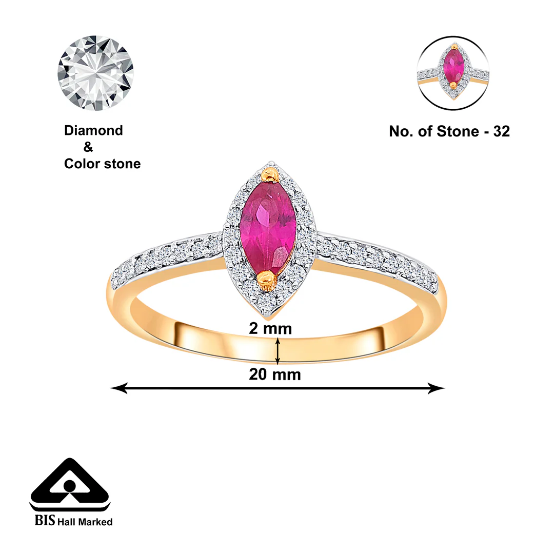 Elora Blush Gold & Diamond Ring - Image 4