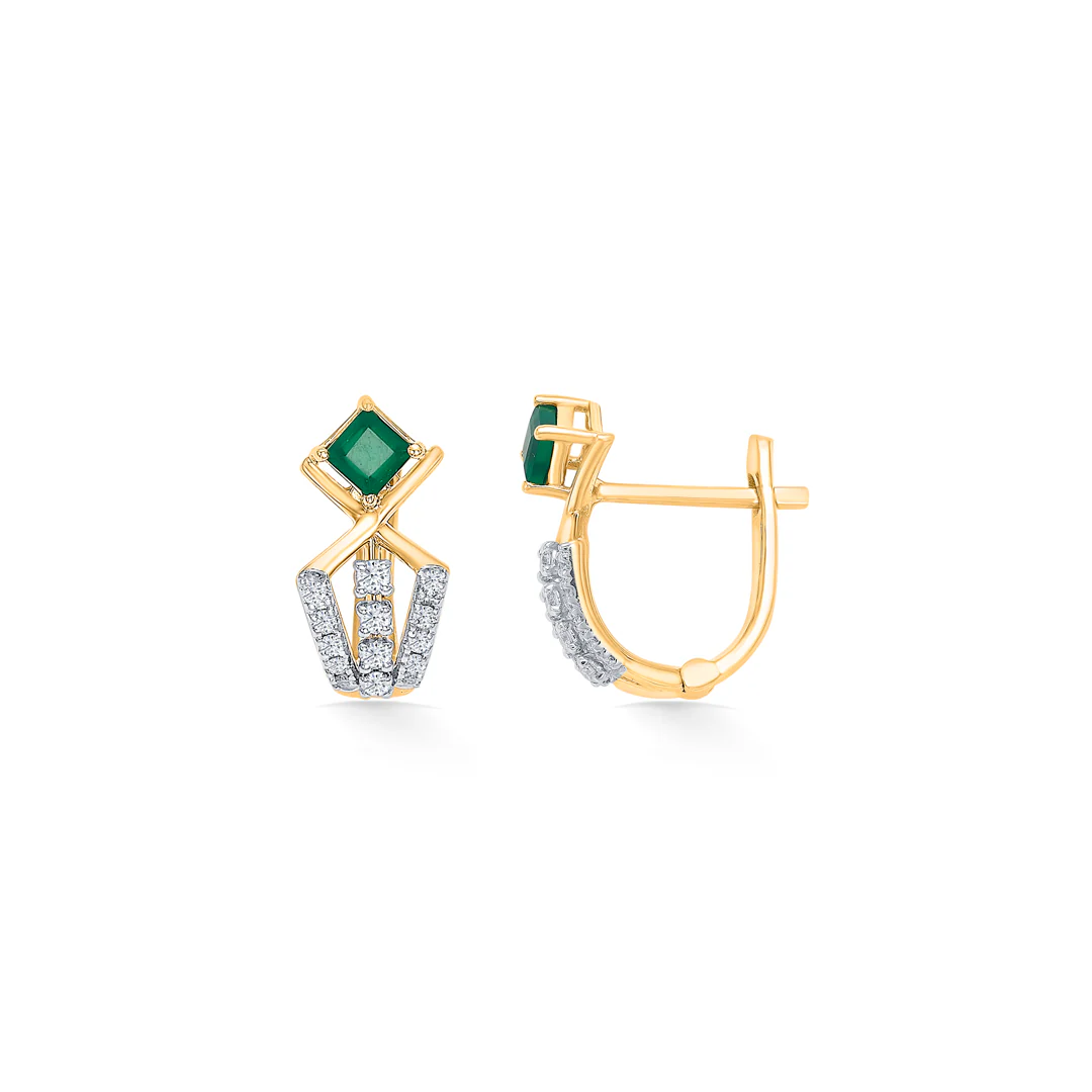 Elvora Prism Gold & Diamond Hoops & Huggies Earring - Image 2