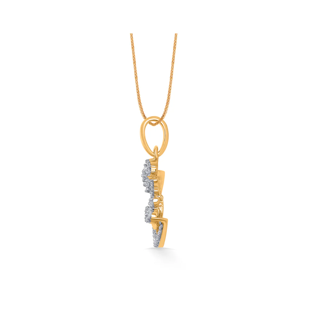 Elysian Fleur Gold & Diamond Classic Pendant - Image 2