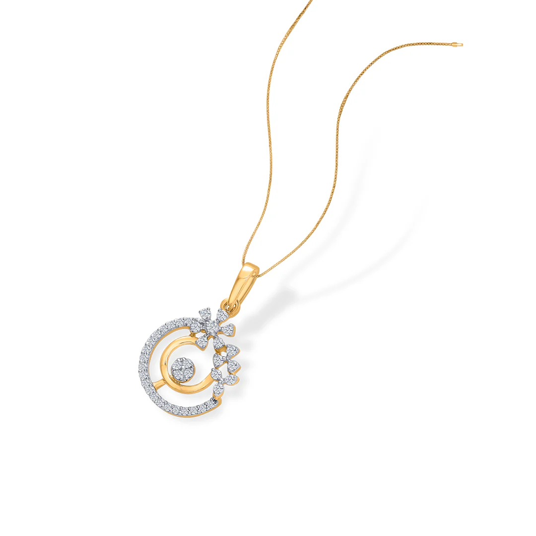 Elysian Fleur Gold & Diamond Classic Pendant - Image 3