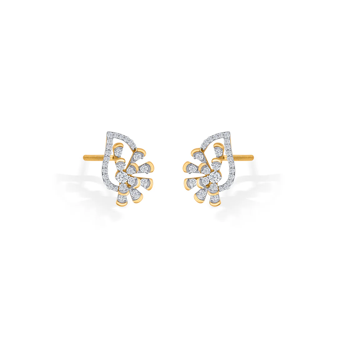 Elysian Spark Rose Gold Stud Diamond Earring For Women - Image 3