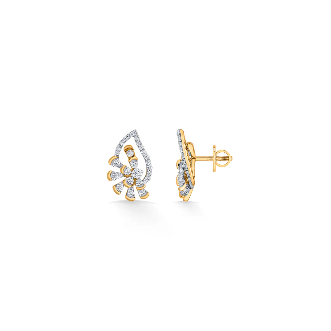 Elysian Spark Rose Gold Stud Diamond Earring For Women - Image 4