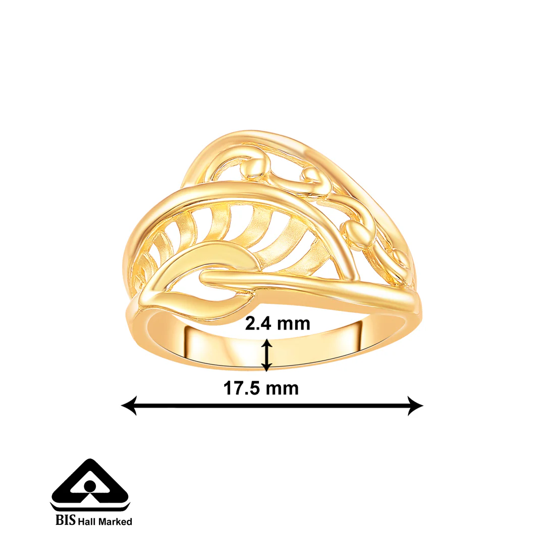 Elysian Twist Gold Fashion Ring For Women - Image 2