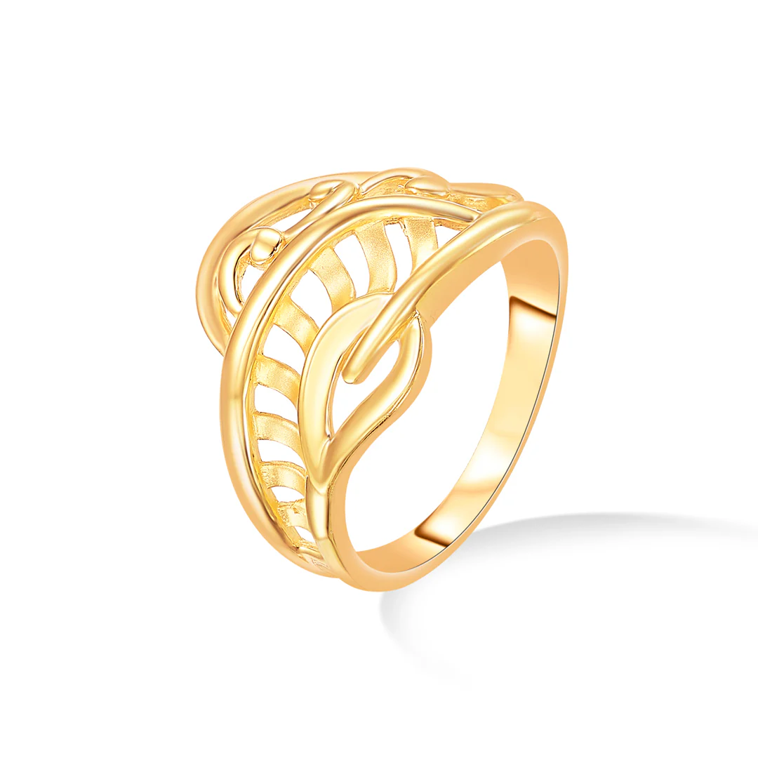 Elysian Twist Gold Fashion Ring For Women - Image 3