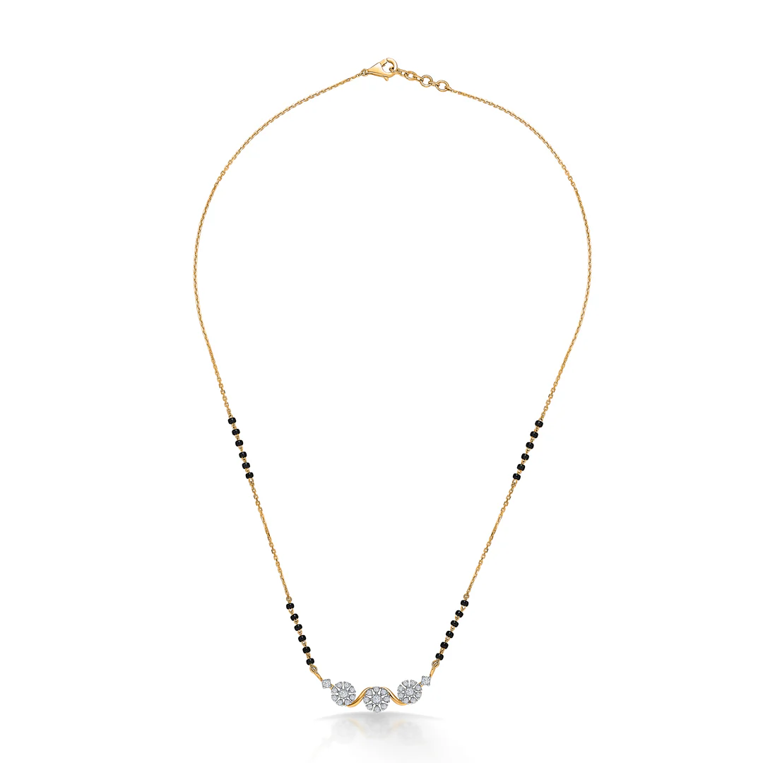 Emerald Promise Gold & Diamond Modern Mangalsutra - Image 2