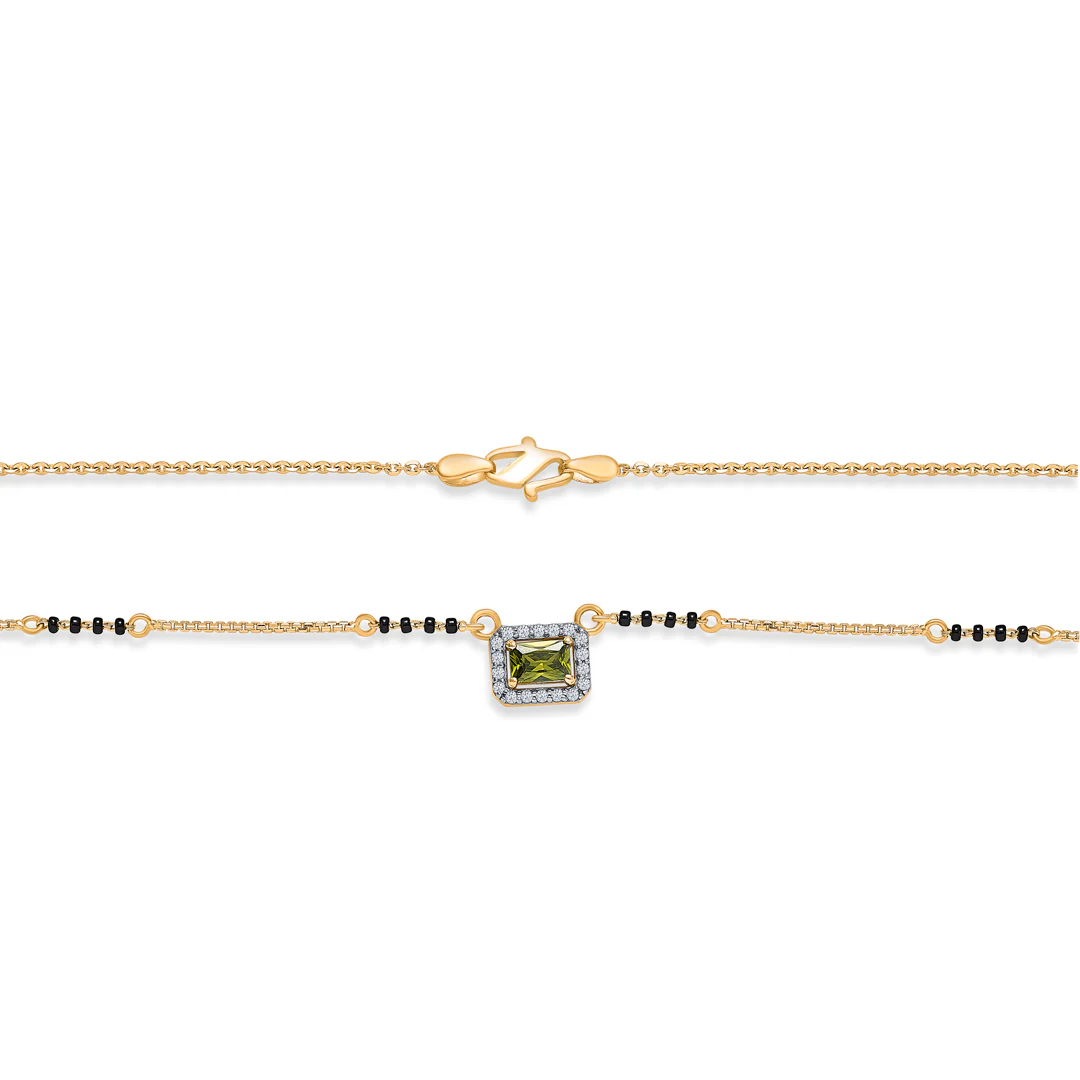 Emerald Promise Gold Modern Mangalsutra - Image 3