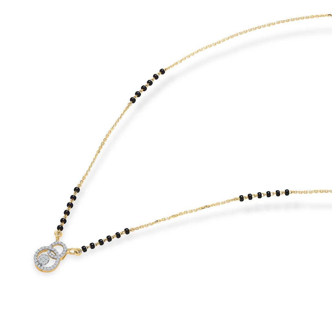 Endless Connection Gold & Diamond Modern Mangalsutra For Women - Image 3