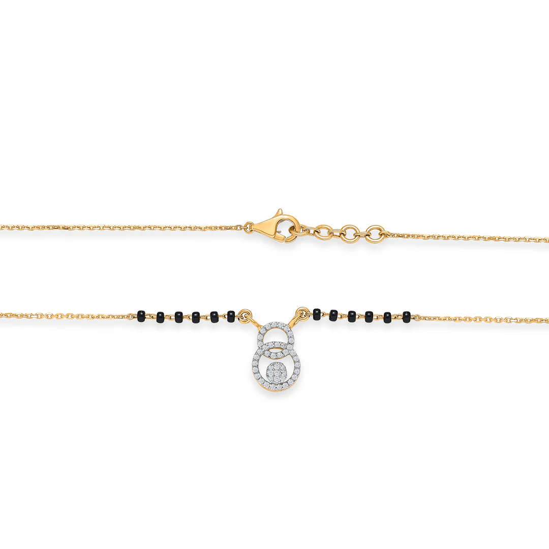 Endless Connection Gold & Diamond Modern Mangalsutra For Women - Image 4