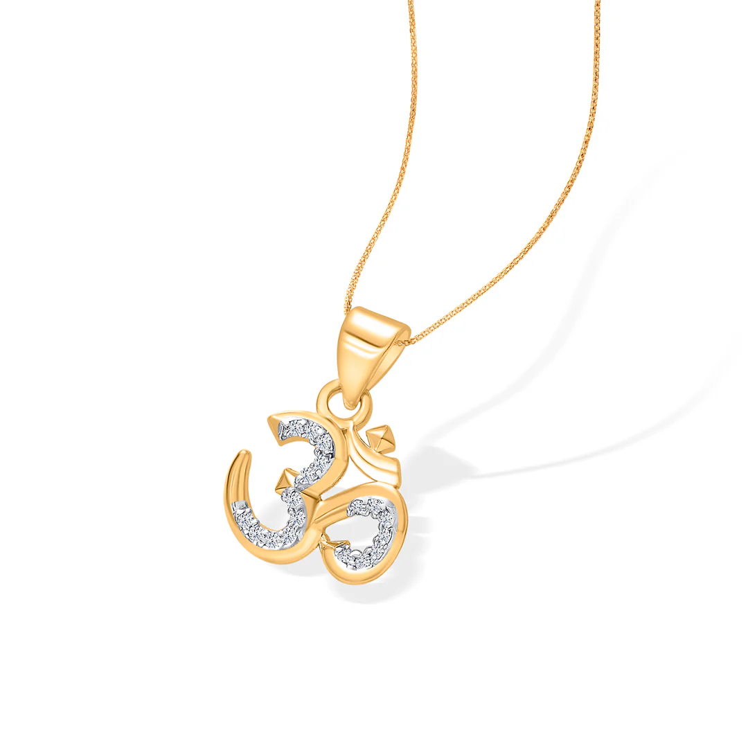 Essence of Om Gold Religious Pendant - Image 3